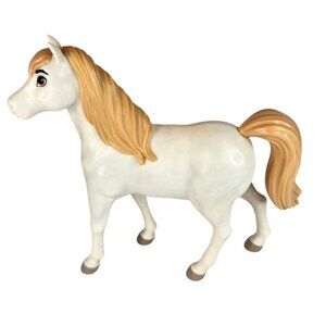 Mattel 2020 DreamWorks White Horse Figurine Blonde Mane & Tail 8" Tall